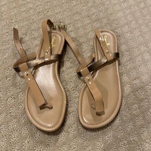 Cole Haan leather and patent sandal
